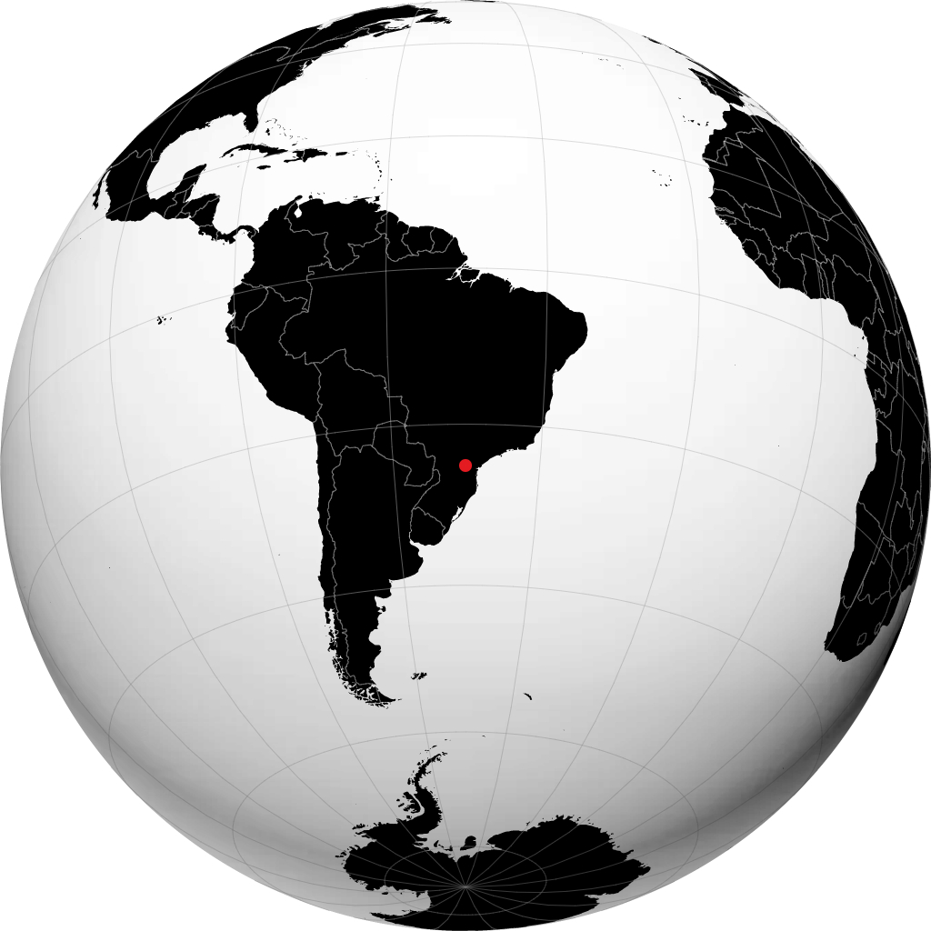 Ponta Grossa on the globe