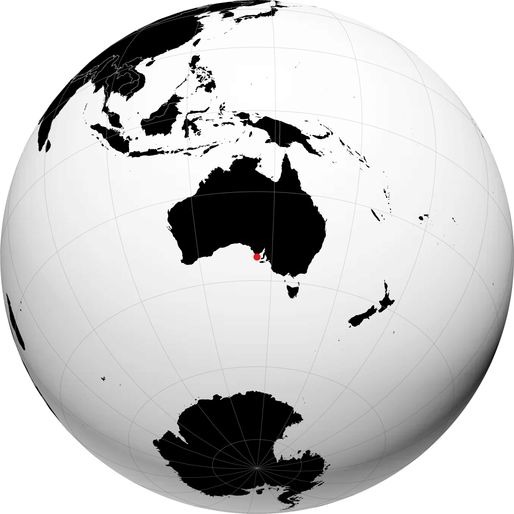 Port Lincoln on the globe