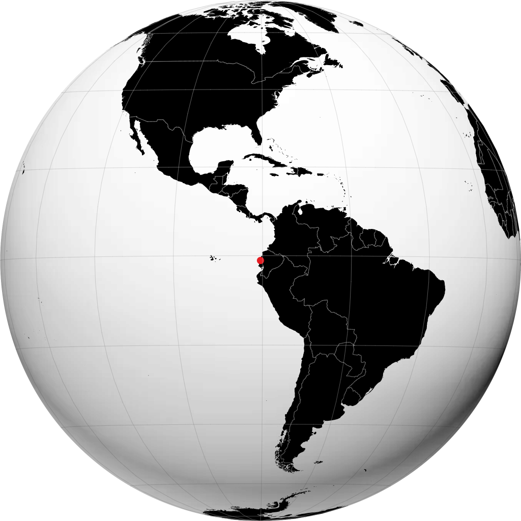 Portoviejo on the globe