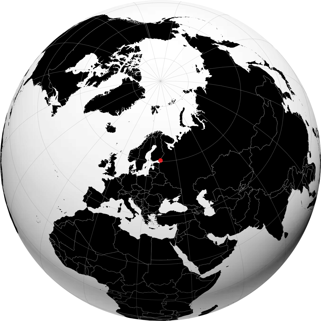 Primorsk on the globe