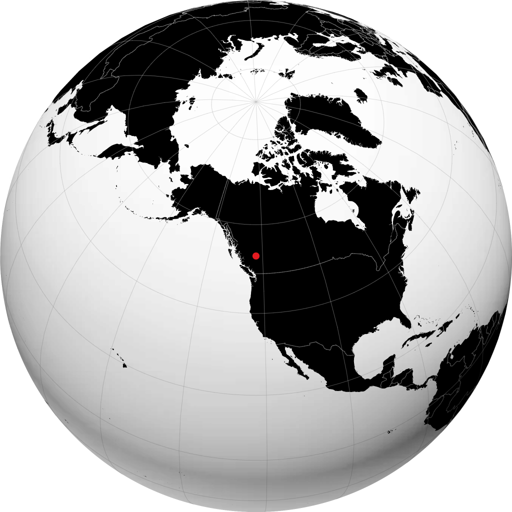 Quesnel on the globe