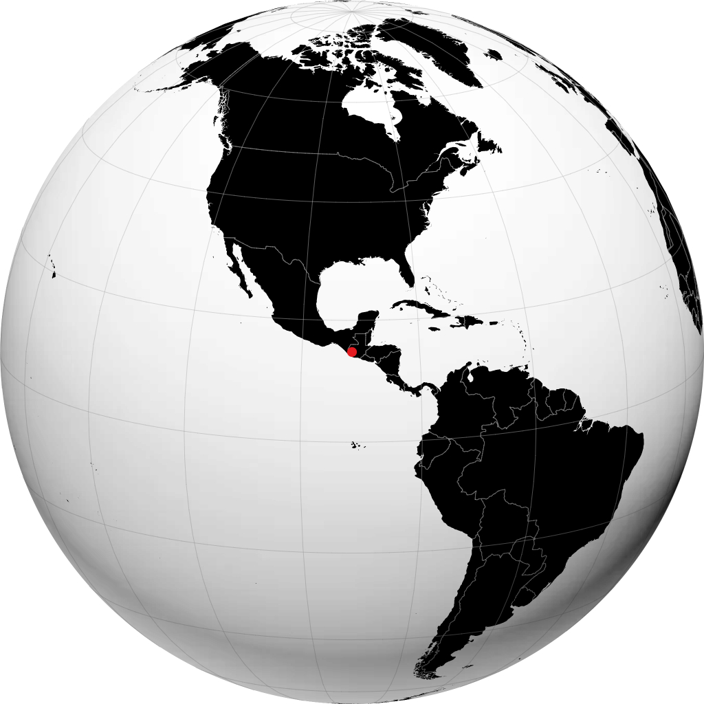 Quetzaltenango on the globe