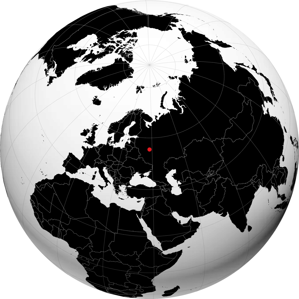 Ramenskoye on the globe