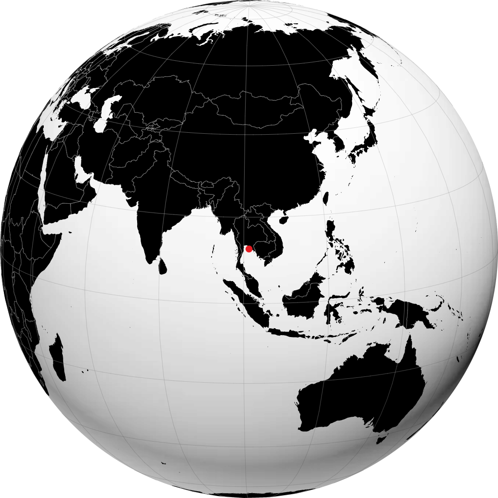Rayong on the globe