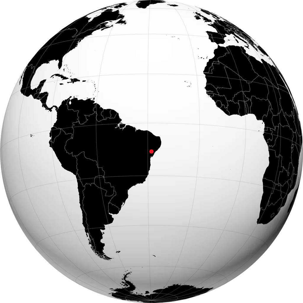 Ribeira do Pombal on the globe