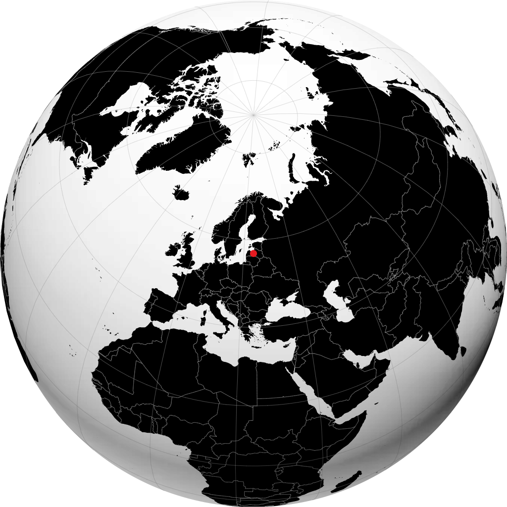 Riga on the globe