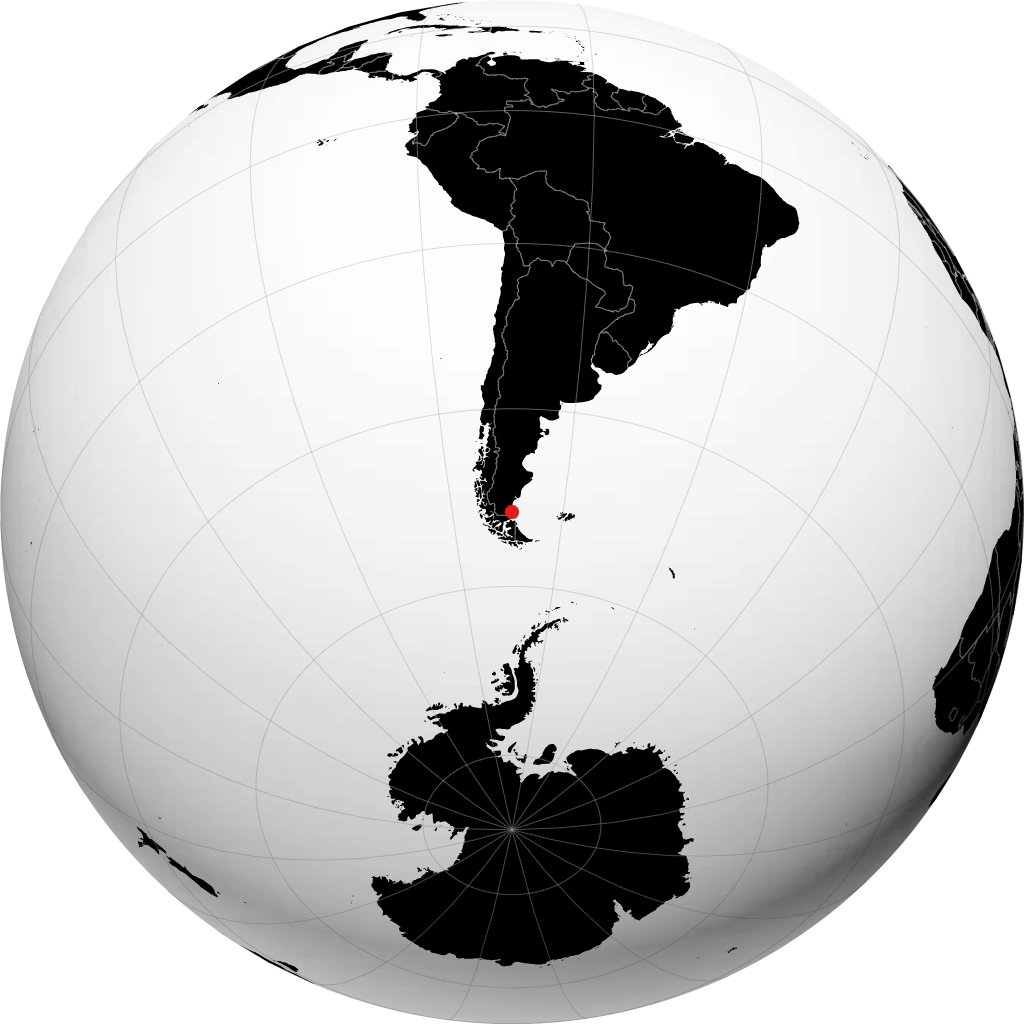 Río Gallegos on the globe