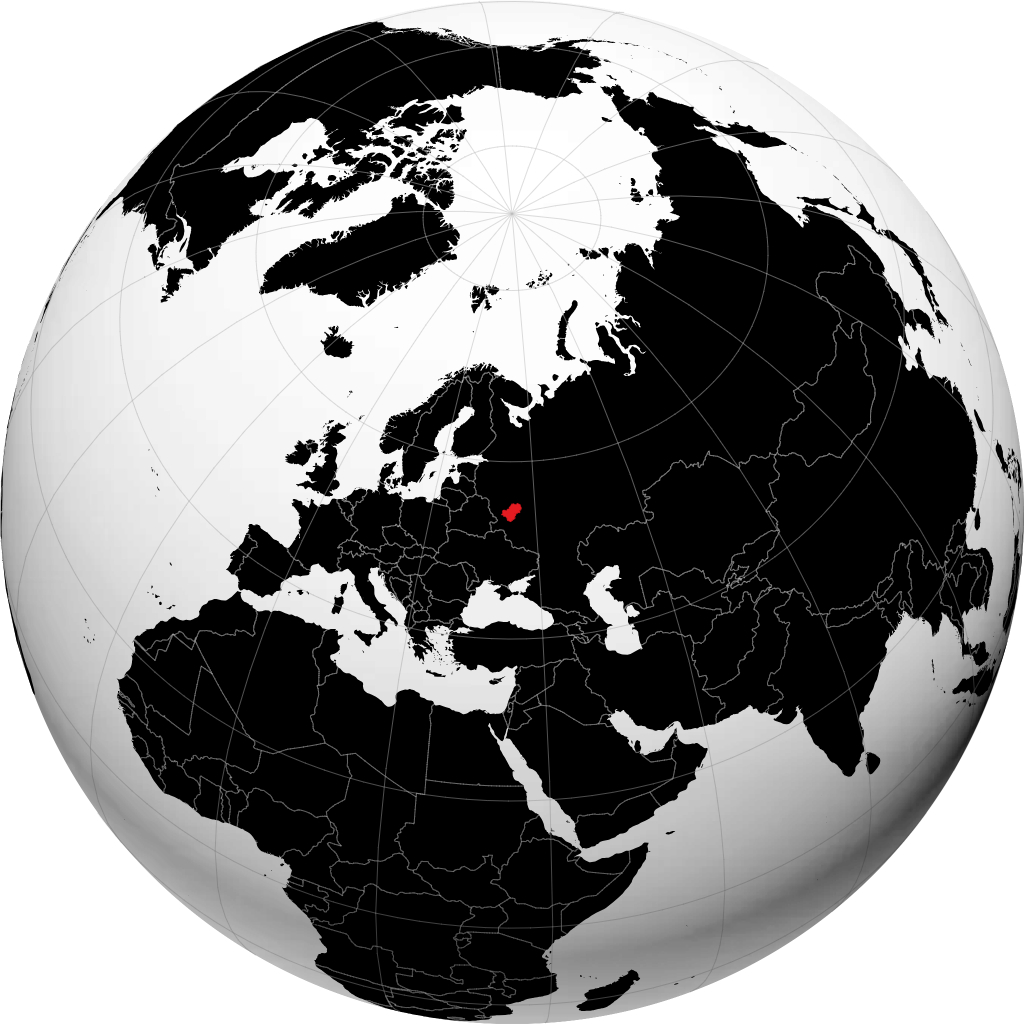 Kaluzhskaya Oblast' on the globe