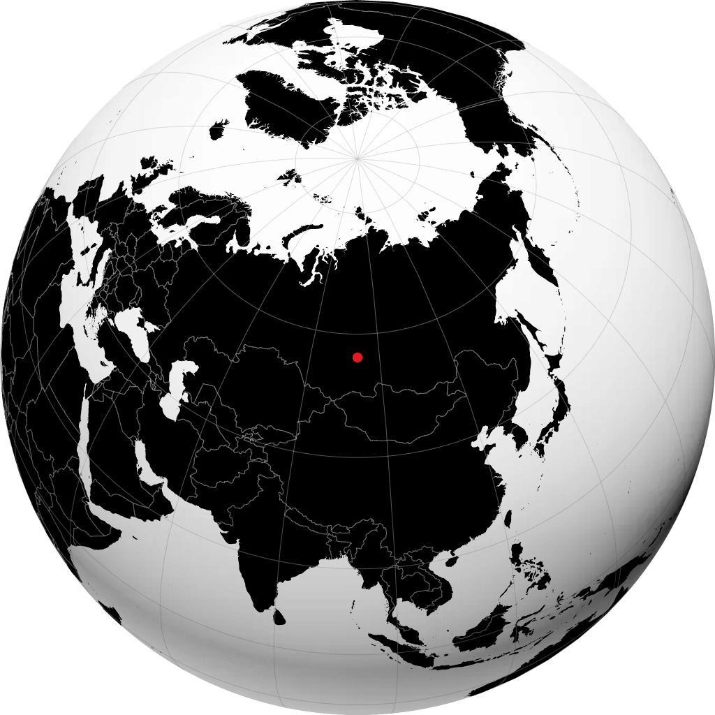 Zheleznogorsk on the globe