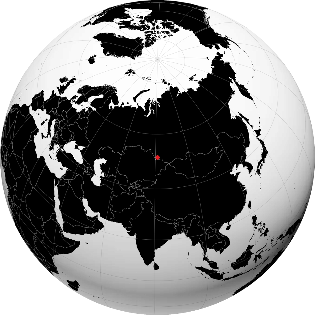 Rubtsovsk on the globe