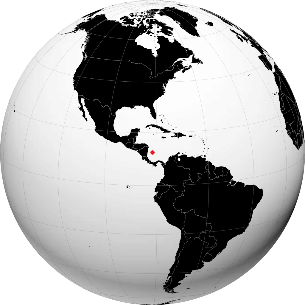San Andrés on the globe