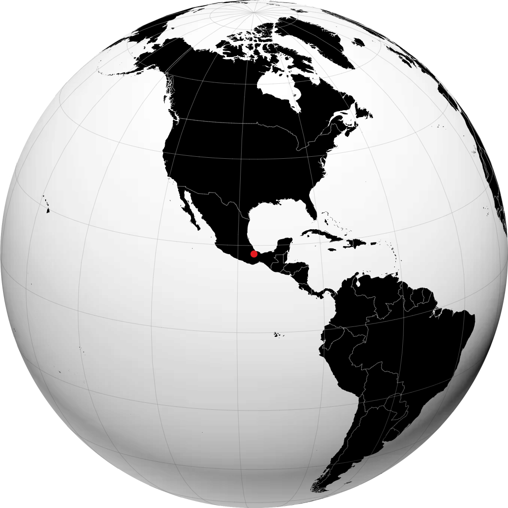 San Juan Bautista Tuxtepec on the globe