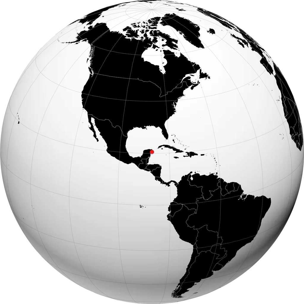 San Miguel de Cozumel on the globe