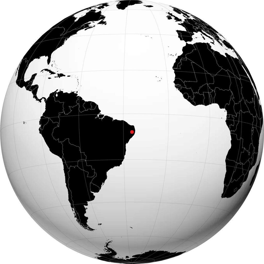 Santa Cruz do Capibaribe on the globe