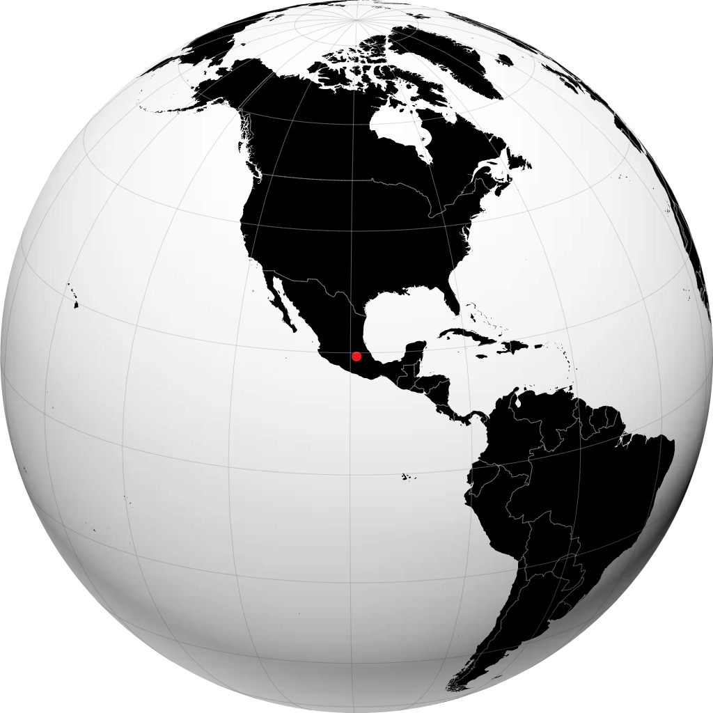 Santa Maria Chimalhuacan on the globe