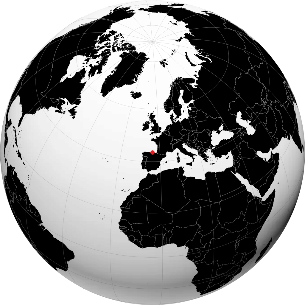 Santander on the globe