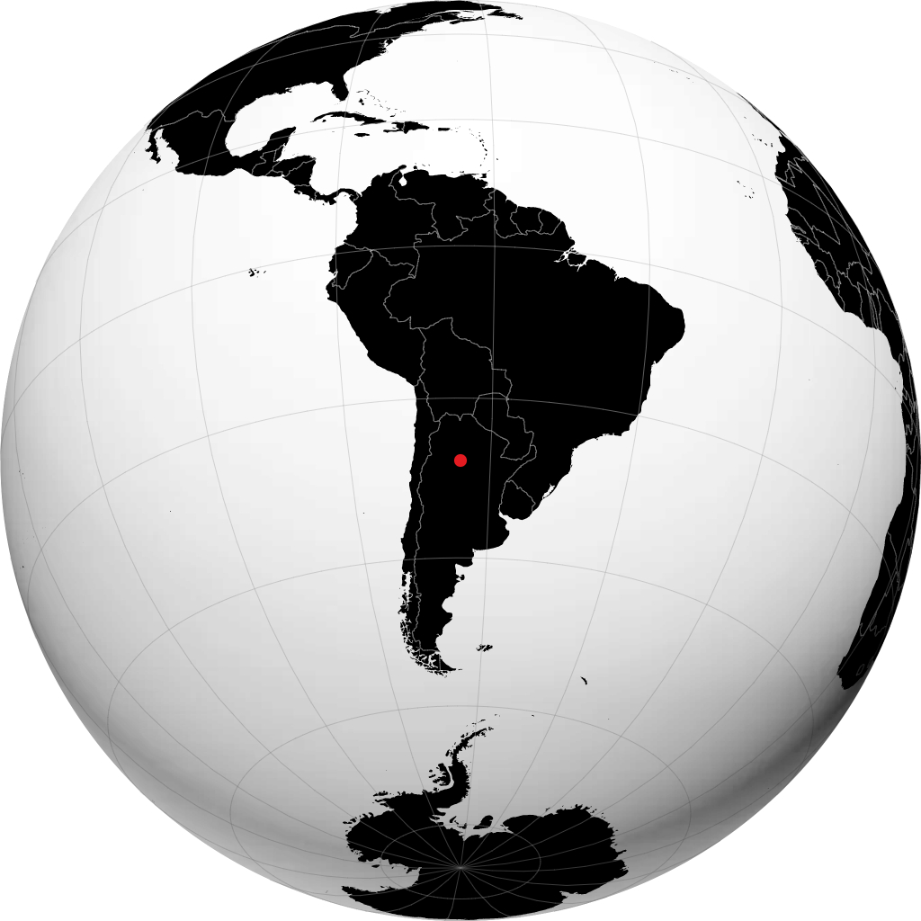 Santiago del Estero on the globe