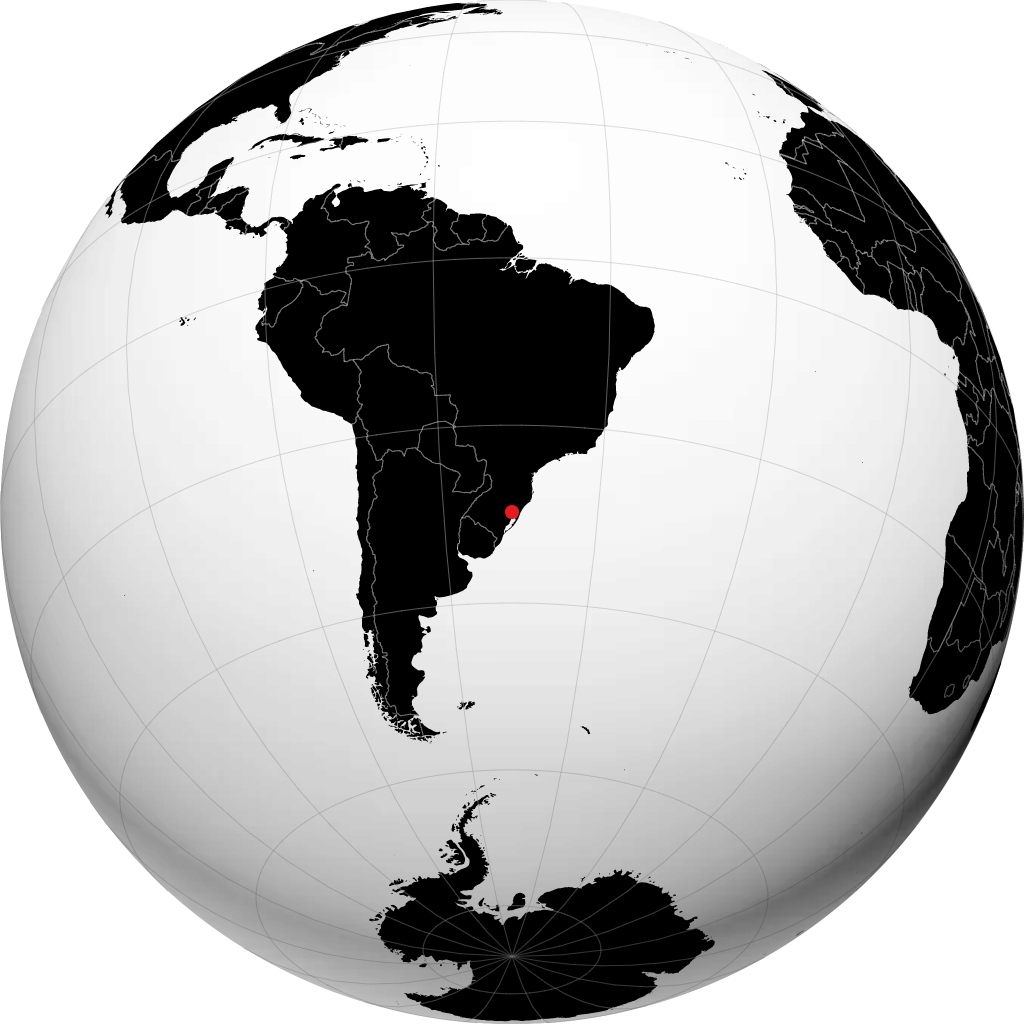 São Leopoldo on the globe