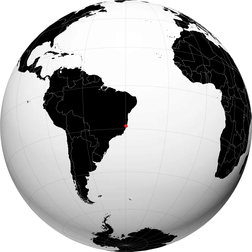 São Mateus on the globe