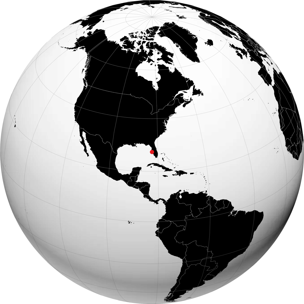 Sarasota on the globe