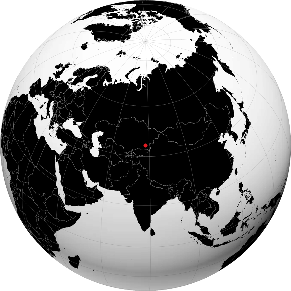 Saryozek on the globe