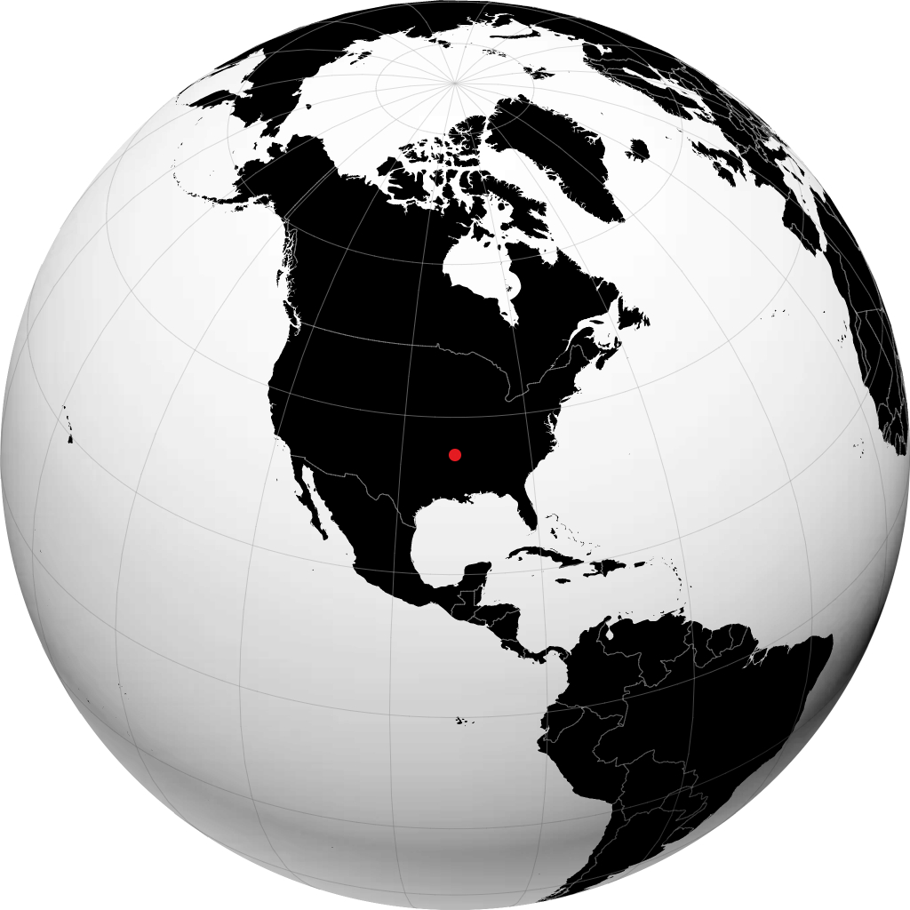 Searcy on the globe