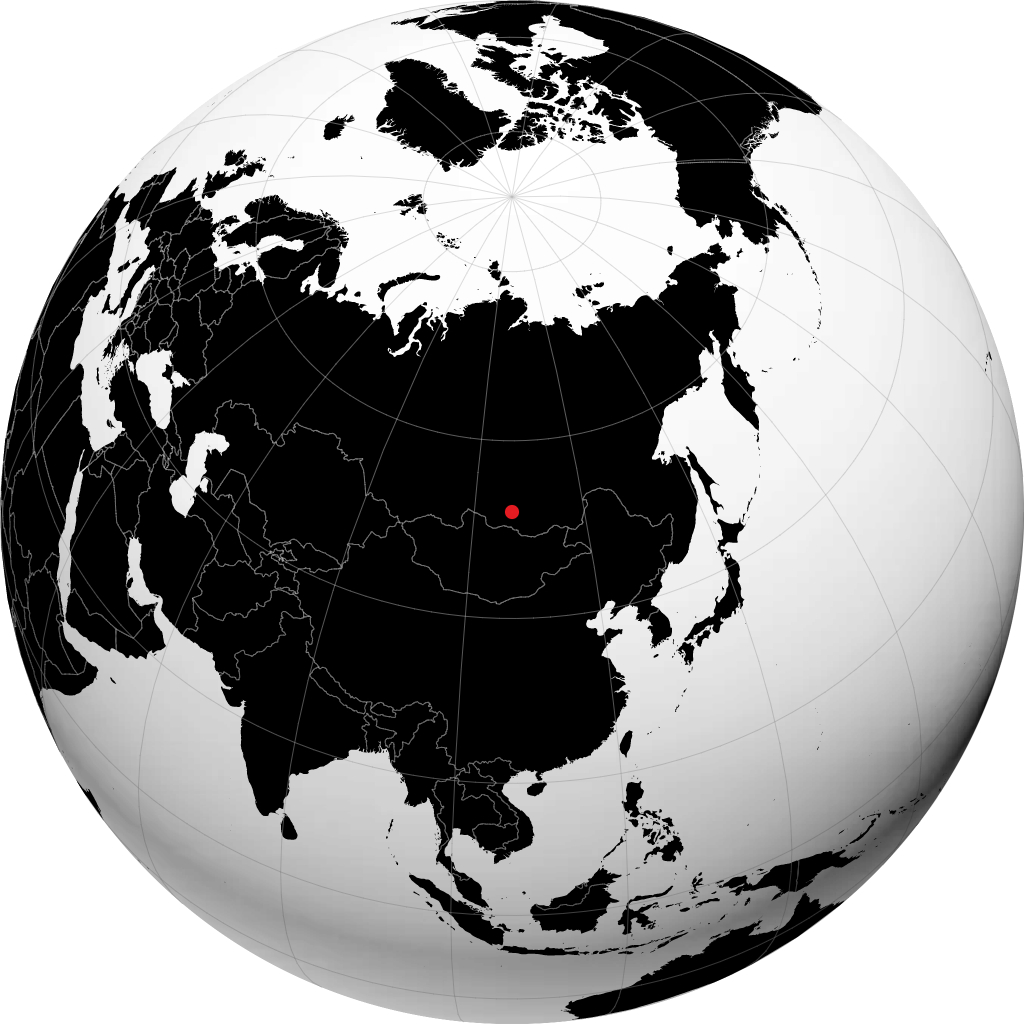 Selenginsk on the globe