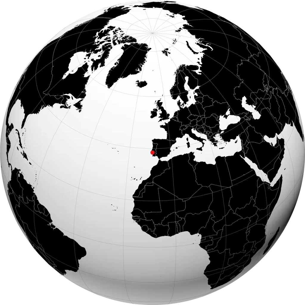 Setúbal on the globe