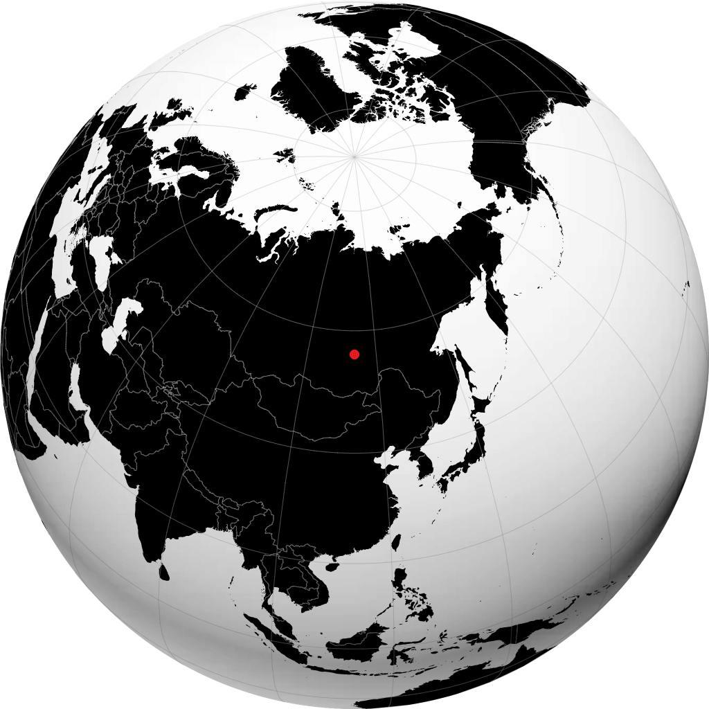 Severomuysk on the globe
