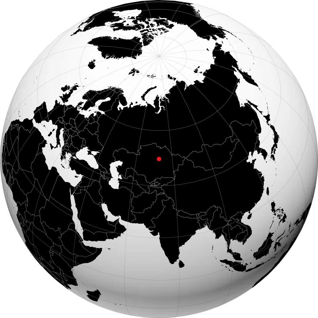 Shakhtinsk on the globe