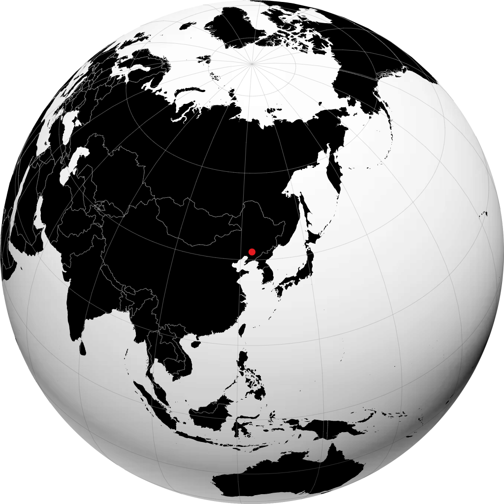 Shenyang on the globe
