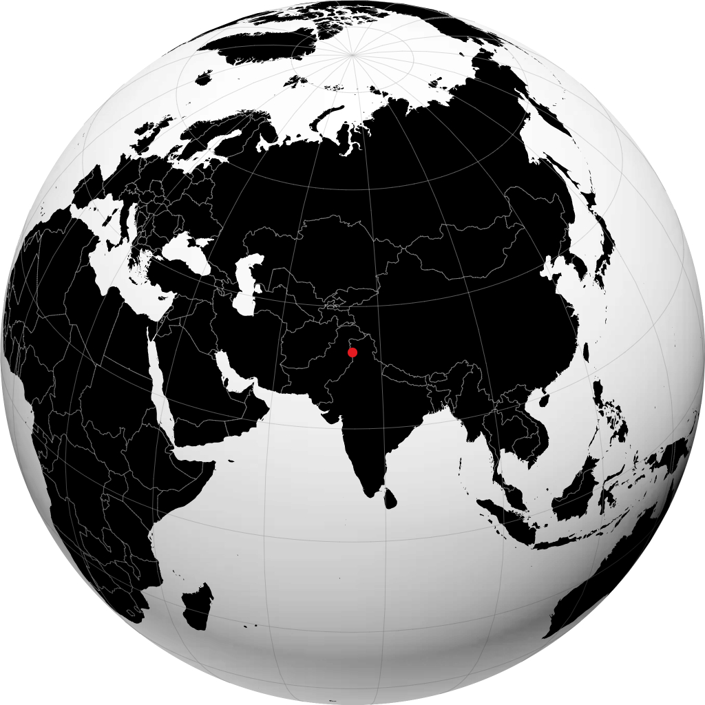 Siālkot on the globe