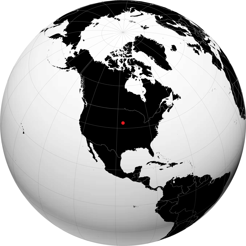 Sioux City on the globe