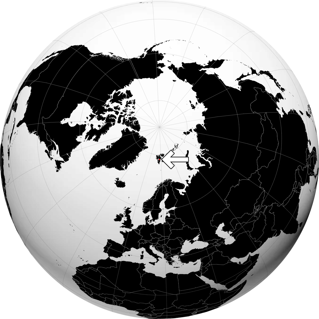 Svalbard and Jan Mayen on the globe