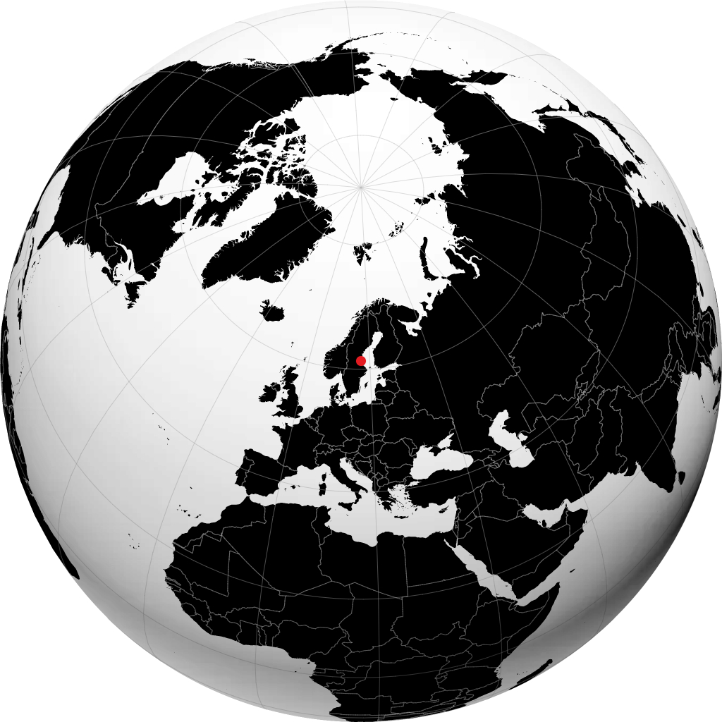 Söderhamn on the globe