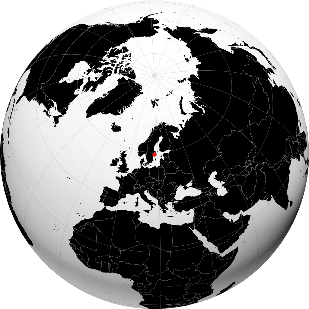 Södertälje on the globe