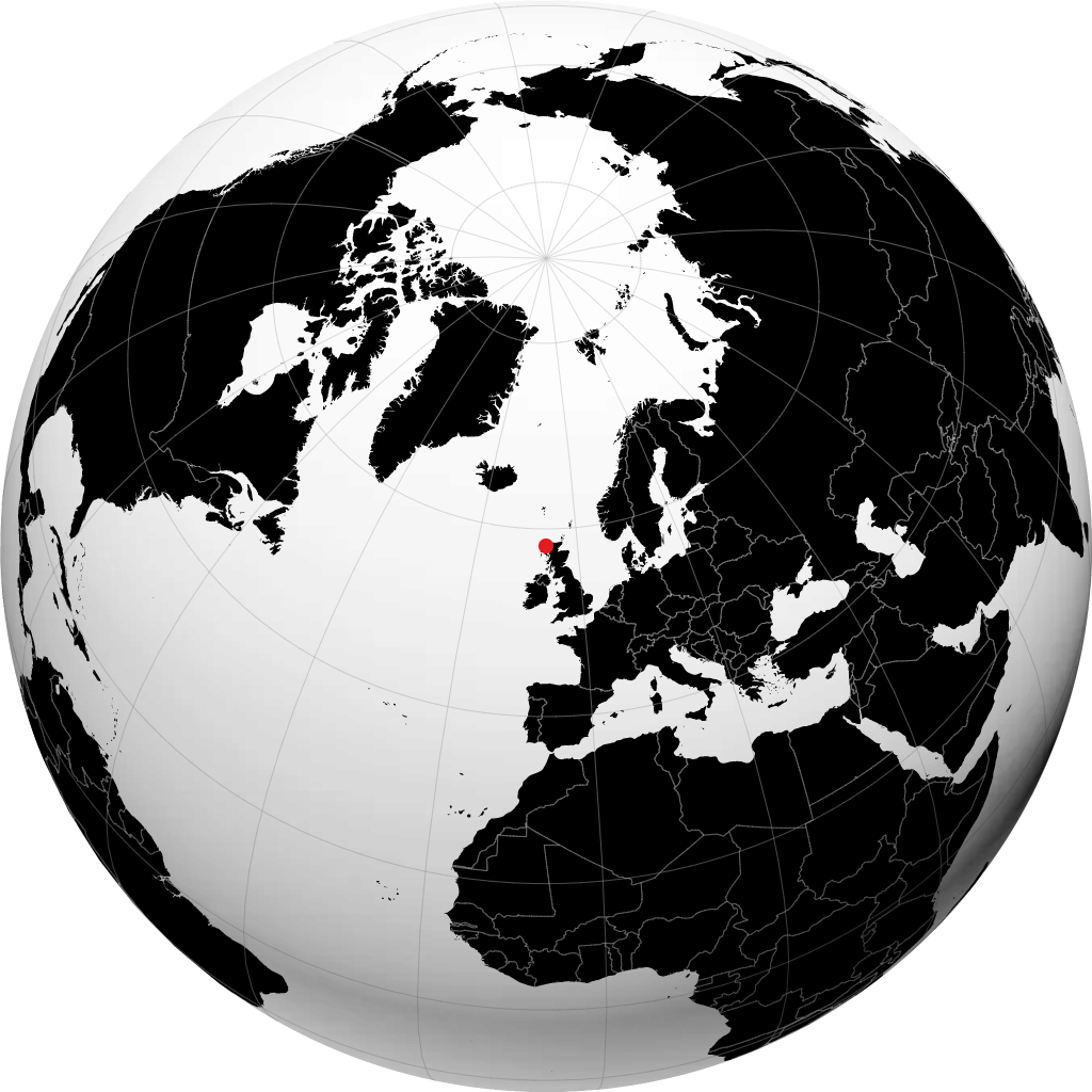 Stornoway on the globe