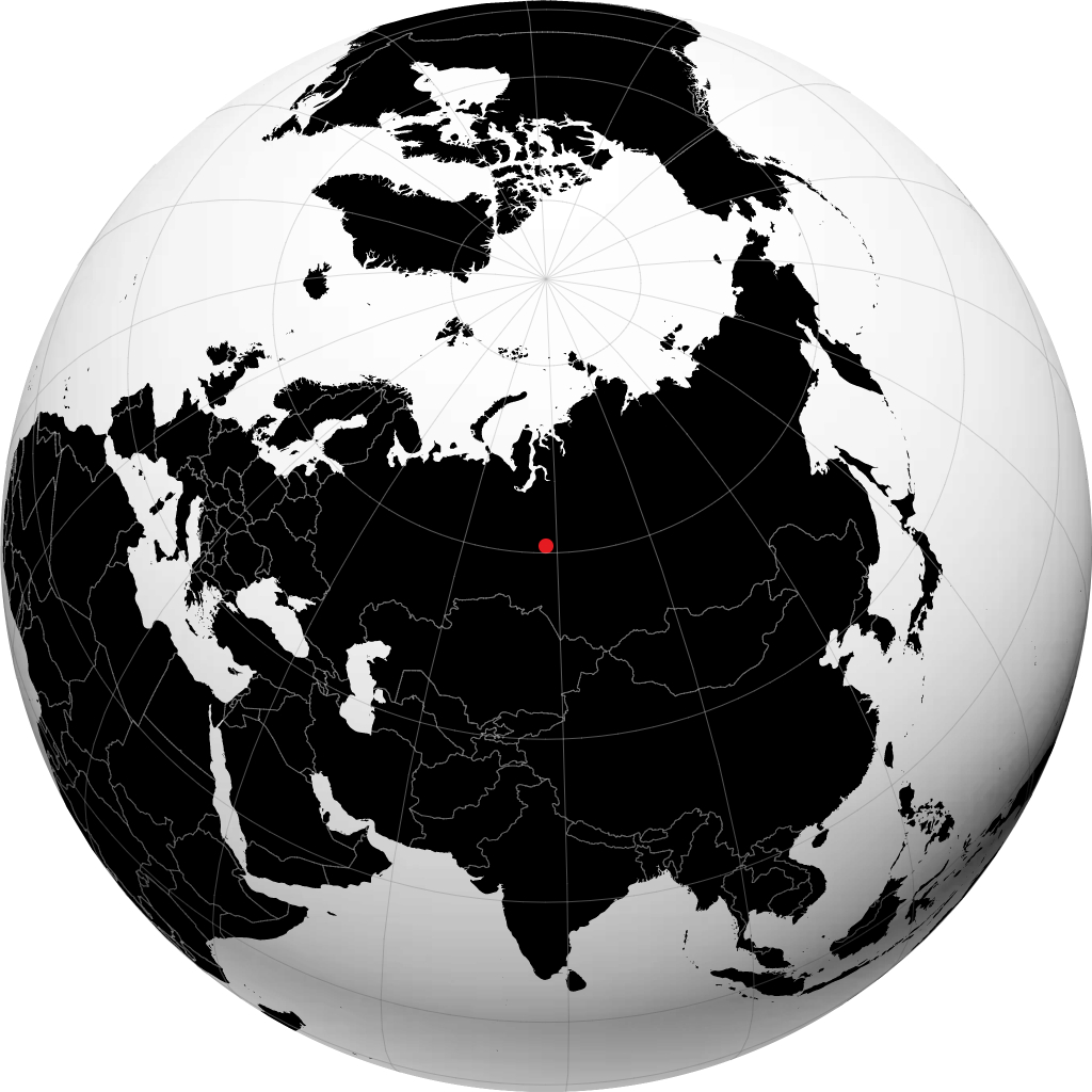 Strezhevoy on the globe