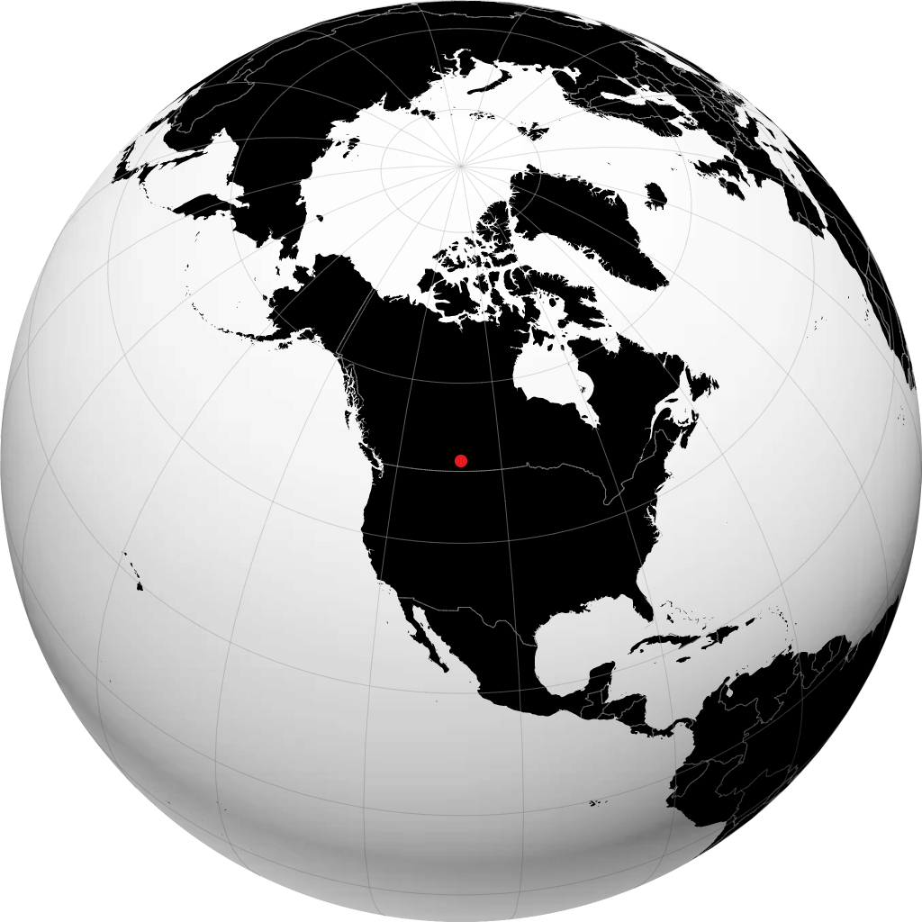 Swift Current on the globe