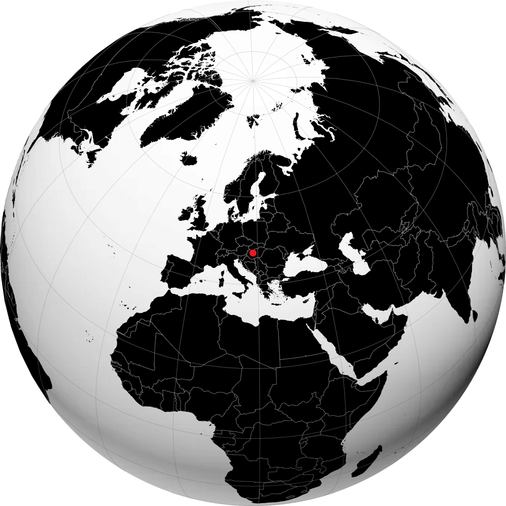 Székesfehérvár on the globe