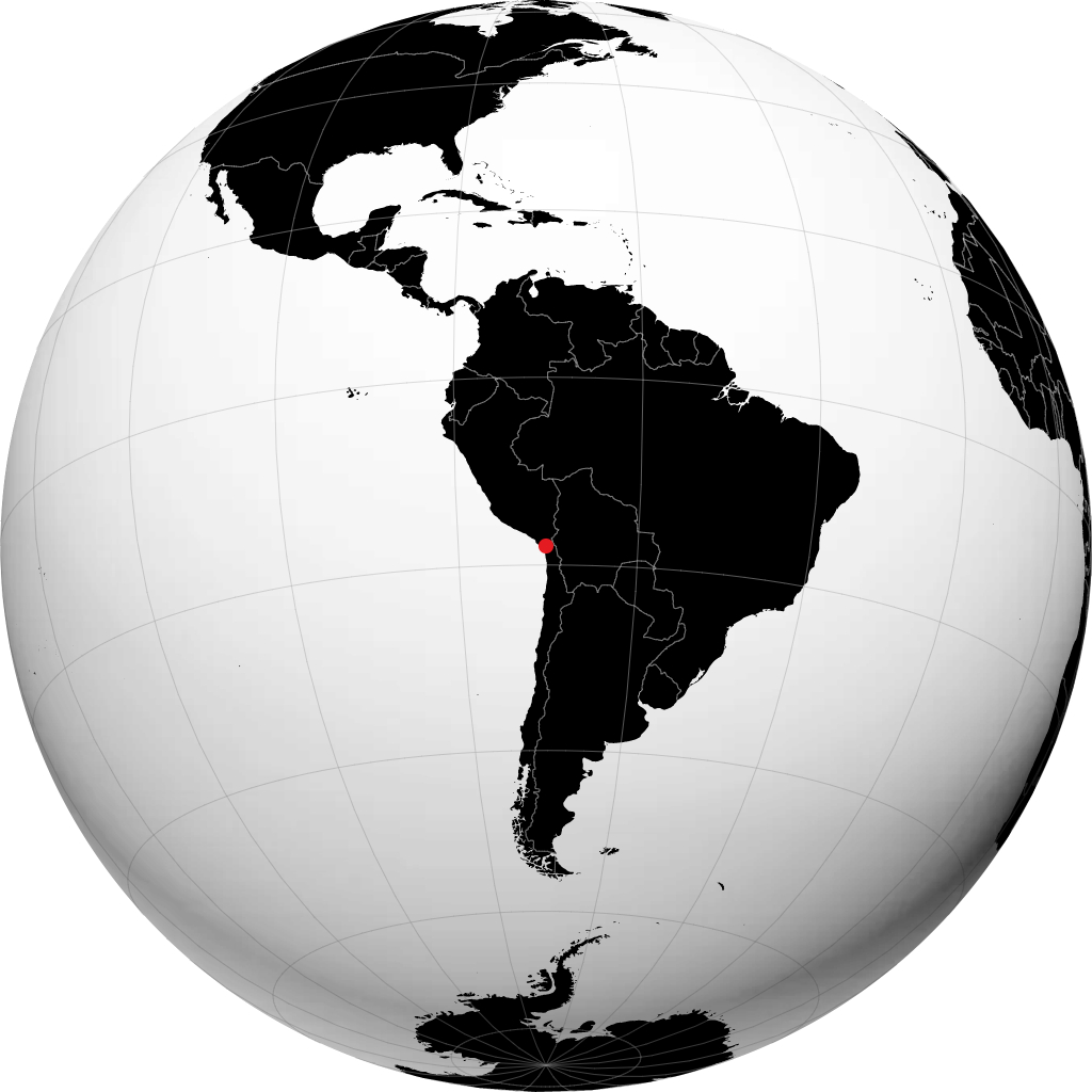 Tacna on the globe
