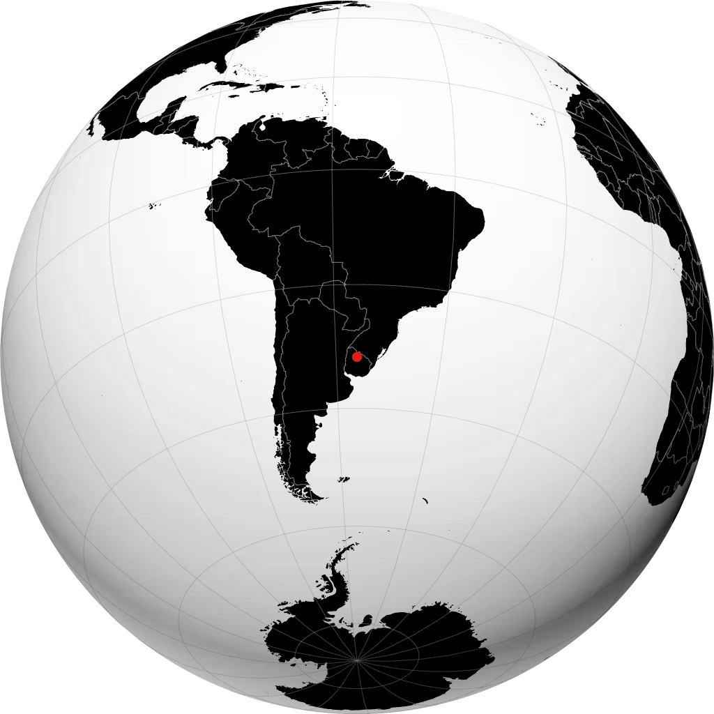 Tacuarembó on the globe