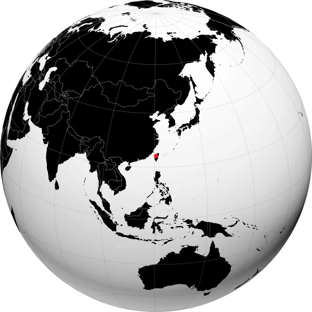 Taichung on the globe