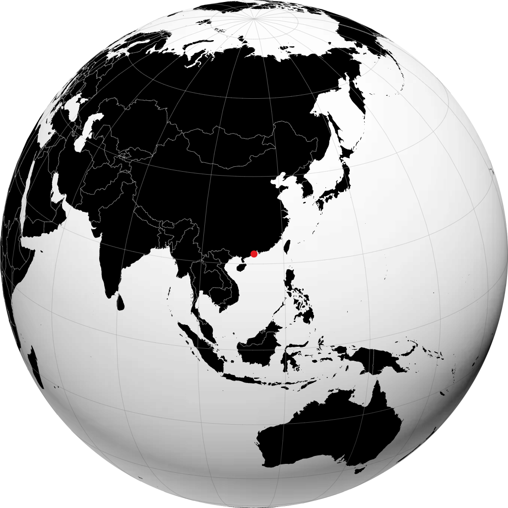 Taishan on the globe