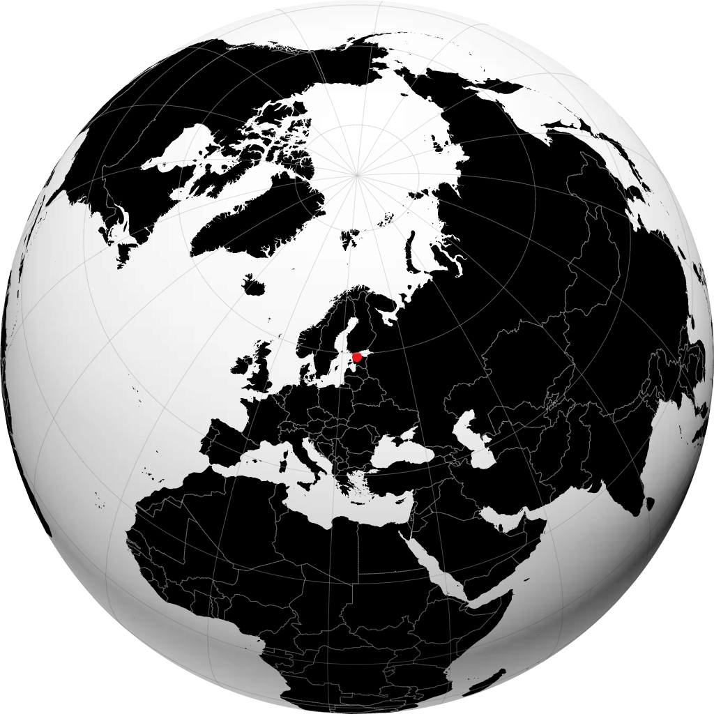 Tallinn on the globe