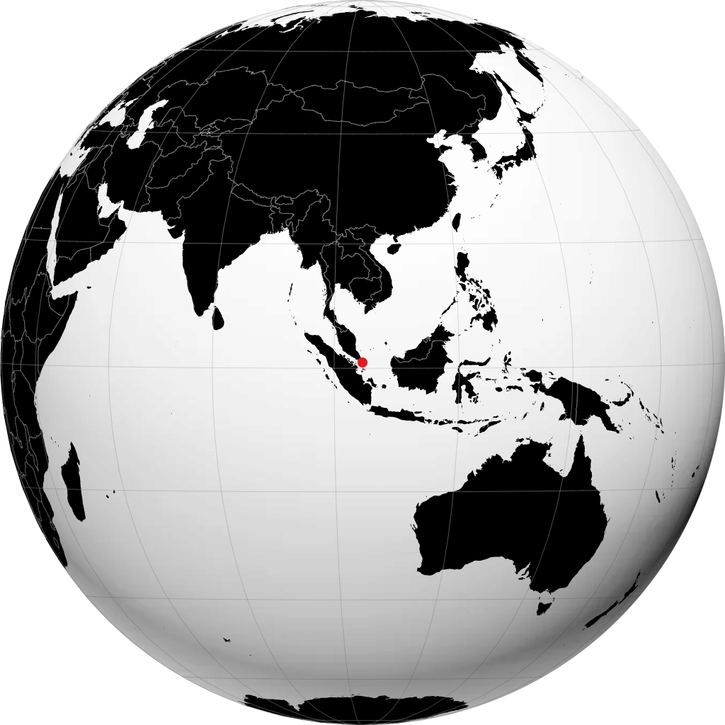 Tanjung Pinang on the globe