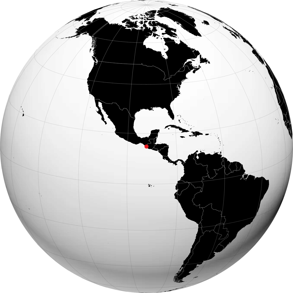 Tapachula on the globe
