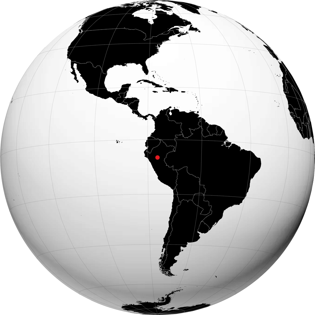 Tarapoto on the globe