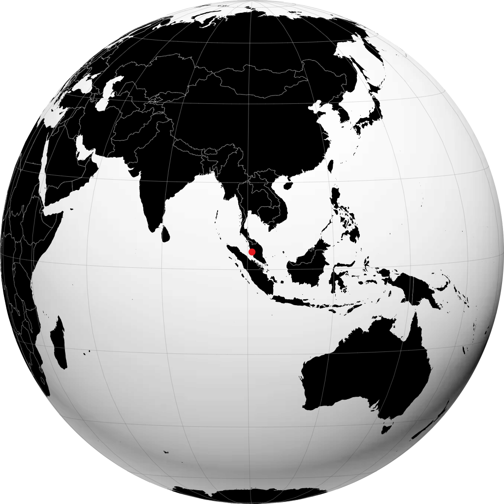 Teluk Intan on the globe