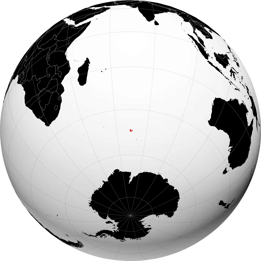 Territory of the French Southern and Antarctic Lands on the globe